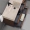 Walnut Bathroom Vanity With Beige Travertine Design Sink, 40